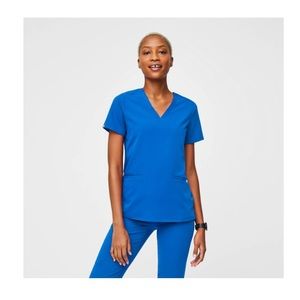 Figs Casma Scrub Top XL and Zamora XLP Joggers Royal Blue.